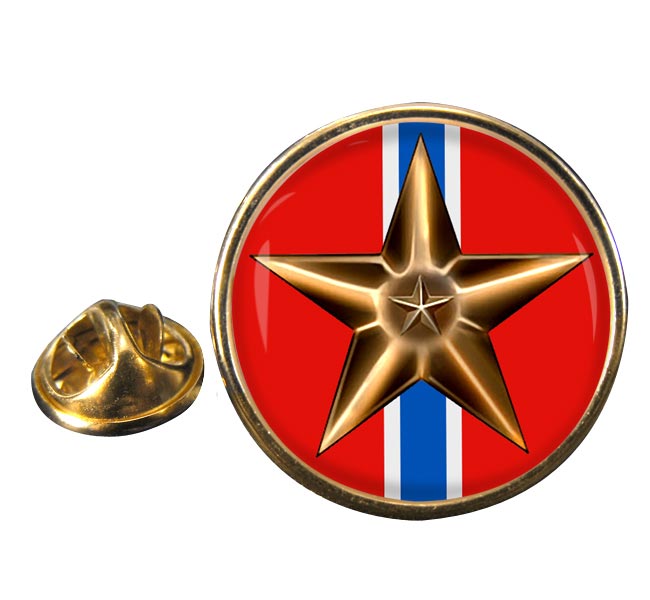 Bronze Star Medal Round Pin Badge