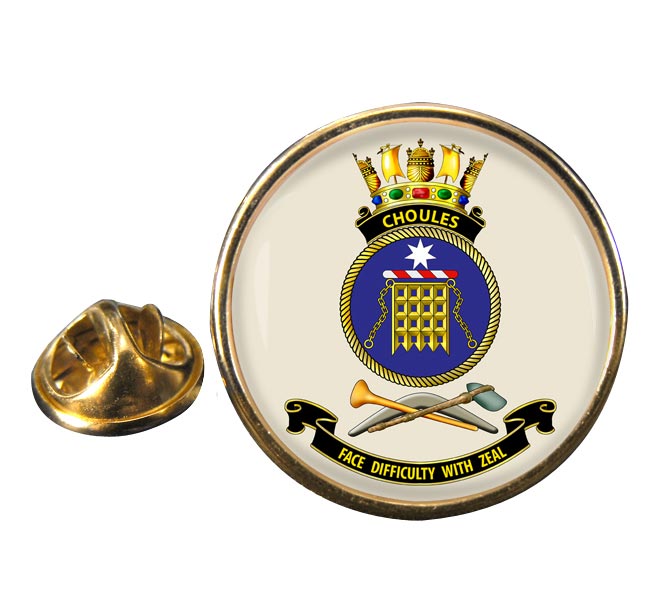 HMAS Choules Round Pin Badge
