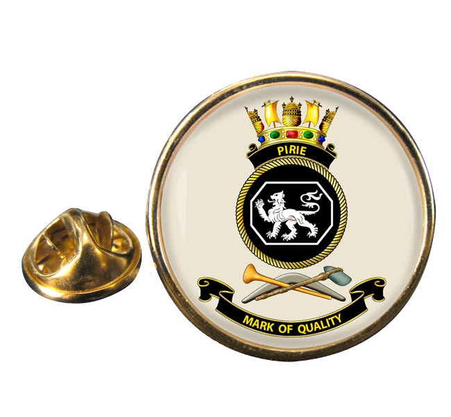 HMAS Pirie Round Pin Badge