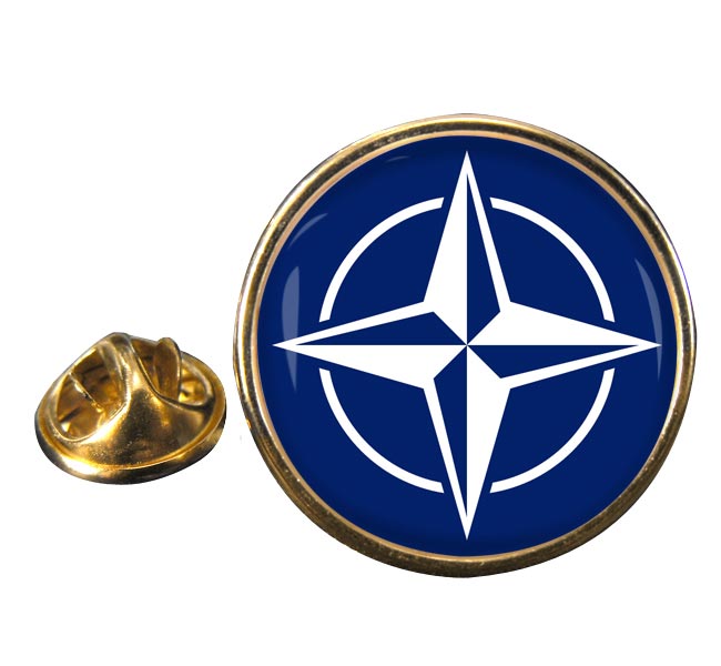NATO Round Pin Badge