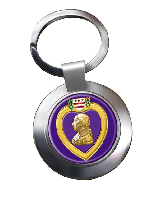 Purple Heart Chrome Key Ring