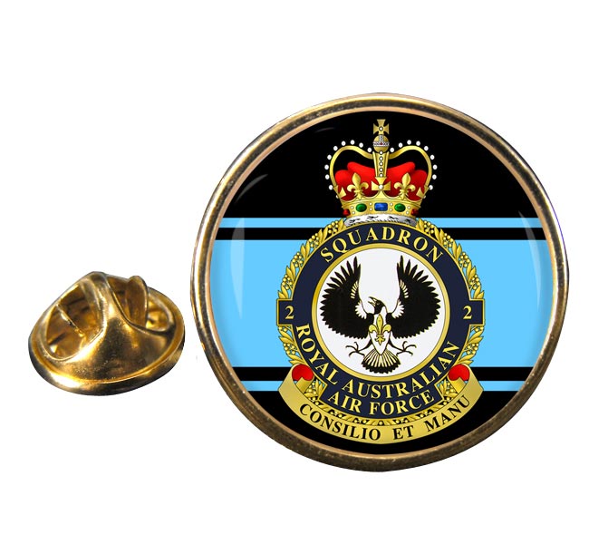 2 Squadron RAAF Round Pin Badge