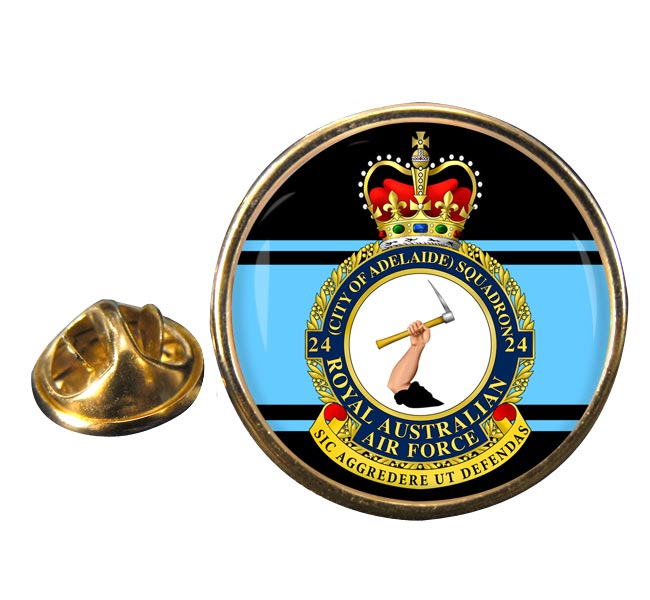 24 Squadron RAAF Round Pin Badge