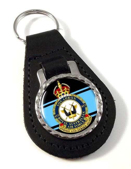 455 Squadron RAAF Leather Key Fob