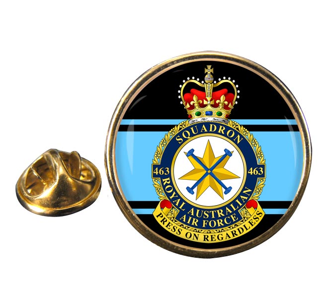 463 Squadron RAAF Round Pin Badge