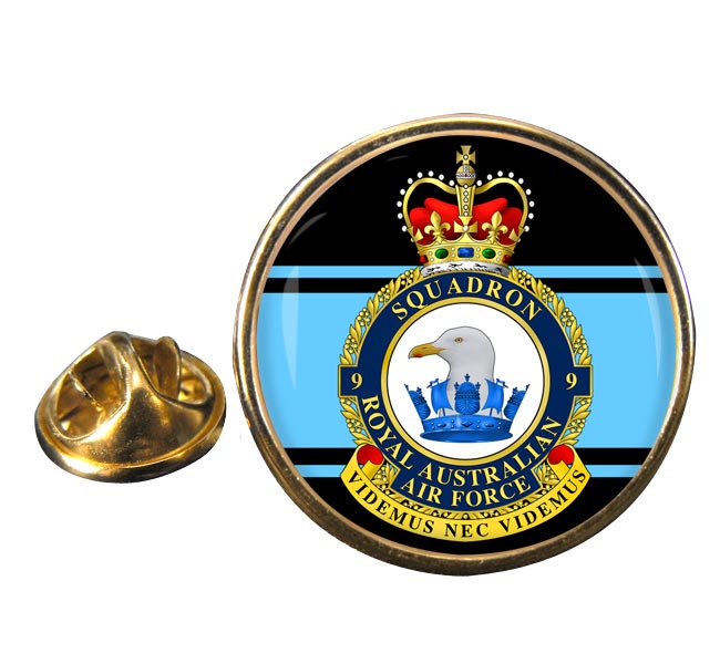 9 Squadron RAAF Round Pin Badge