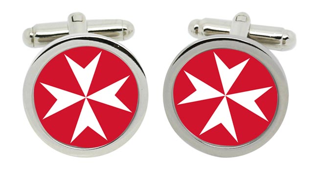 Sovereign Military Order of Malta Cufflinks in Chrome Box