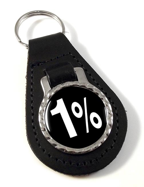 Outlaw Biker 1% Leather Key Fob