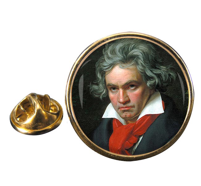 Ludwig van Beethoven Round Pin Badge