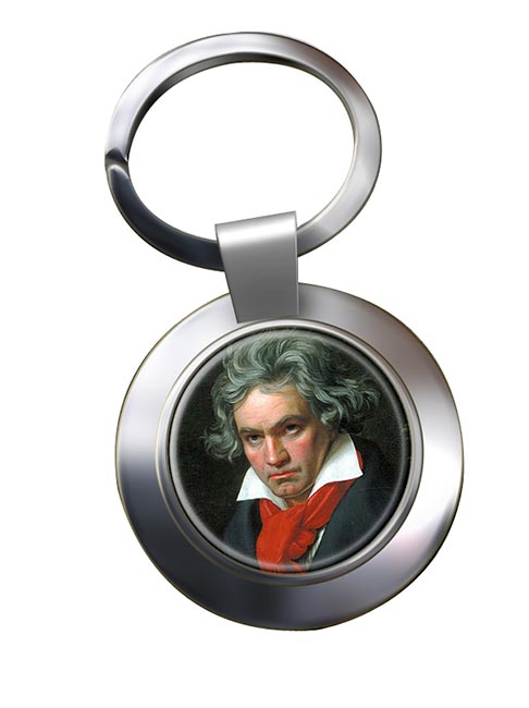 Ludwig van Beethoven Chrome Key Ring