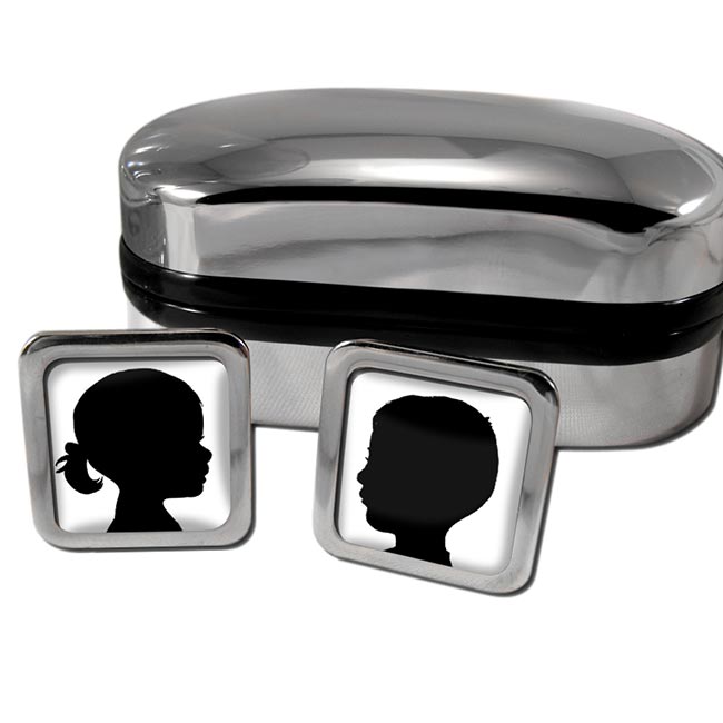 Double Photo (Any 2 photos) Square Cufflinks