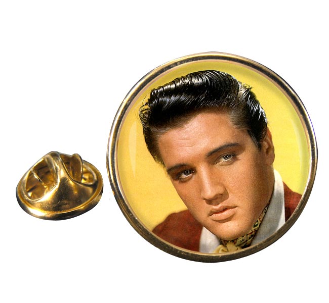 Elvis Round Pin Badge