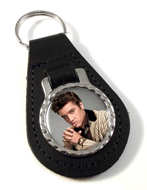 Elvis Aaron Presley Leather Key Fob