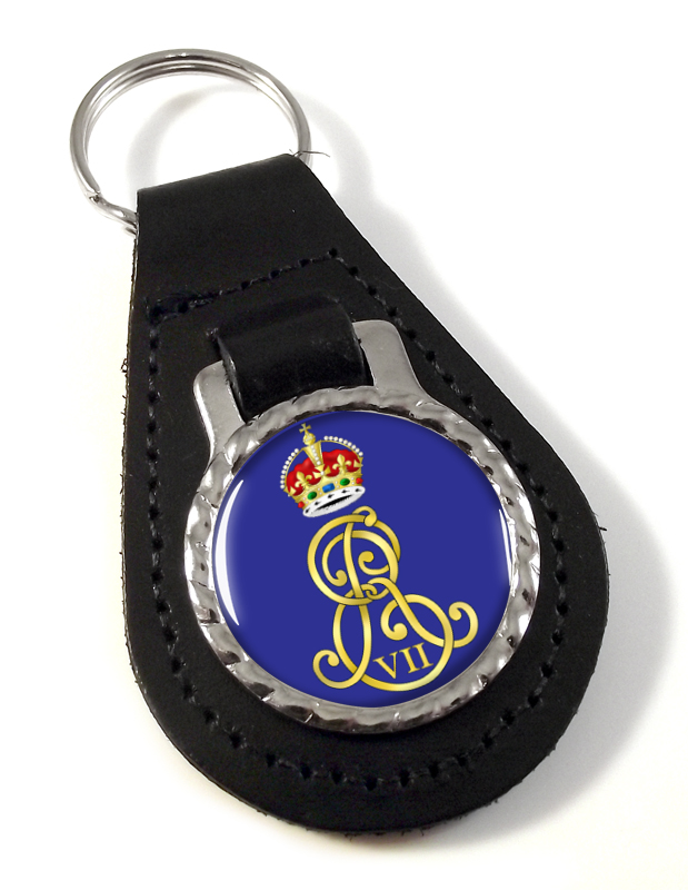 Edward VII monogram Leather Key Fob