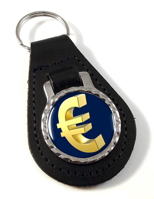 Gold-Euro Leather Key Fob