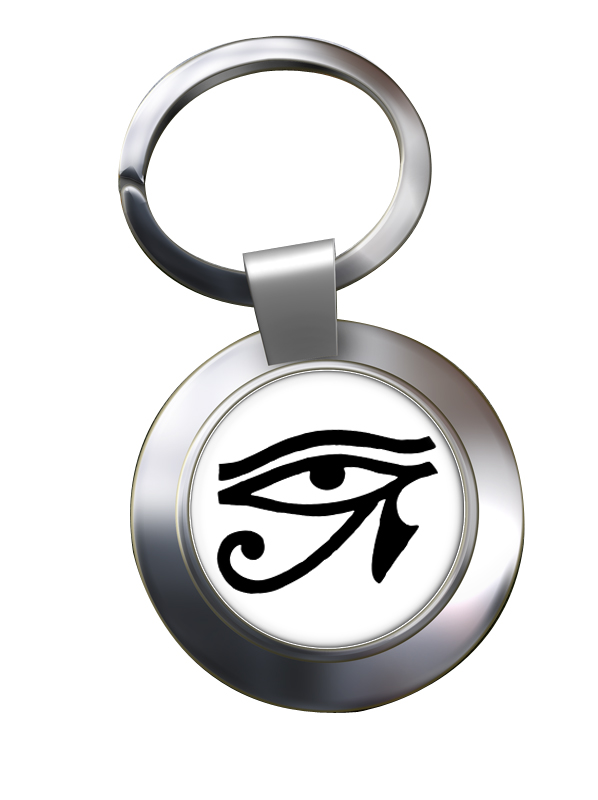Eye of Horus Chrome Key Ring