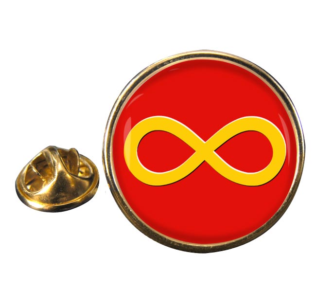 Infinity Symbol Yellow Round Pin Badge