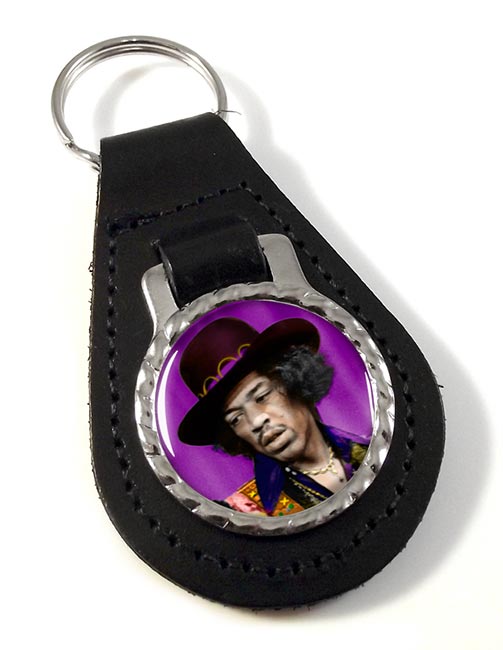 Jimi Hendrix Leather Key Fob