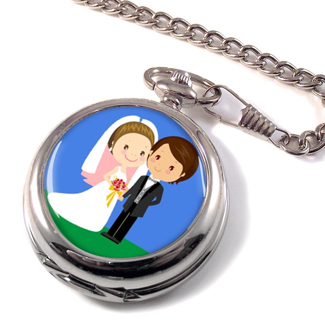 Just Married Pocket Watch