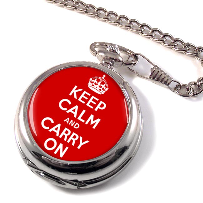 Keep Calm and Carry On Pocket Watch