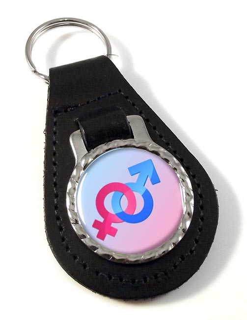 Mars and Venus Male and Female Love Match Leather Key Fob