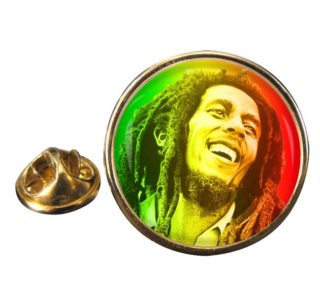 Bob Marley Round Pin Badge