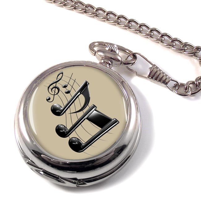 Music Notes Pocket Watch