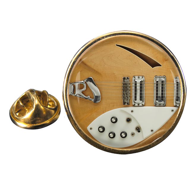 Rickenbacker Guitar Round Pin Badge