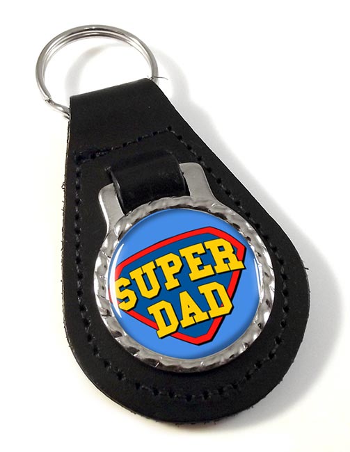 Super Dad Leather Key Fob