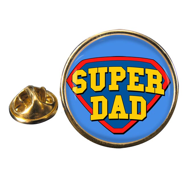 Super Dad Round Pin Badge