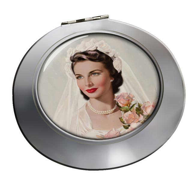 Vintage Bride Chrome Mirror