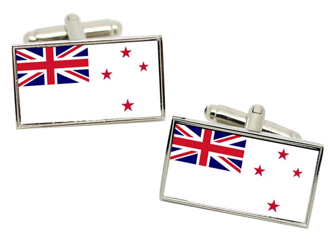 Royal New Zealand Navy Flag Cufflinks in Box