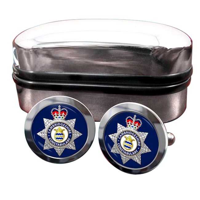Cambridgeshire Constabulary Round Cufflinks