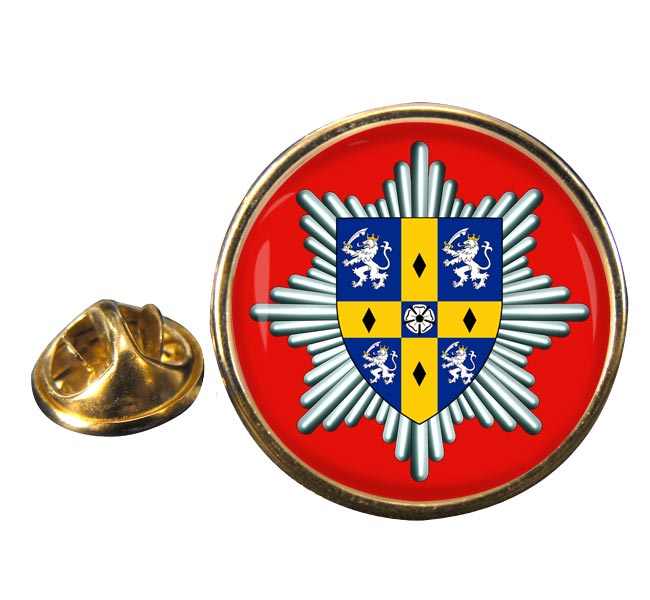Co. Durham & Darlington Fire & Rescue Service Round Pin Badge
