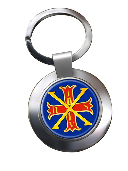 Red Cross of Constantine Chrome Key Ring