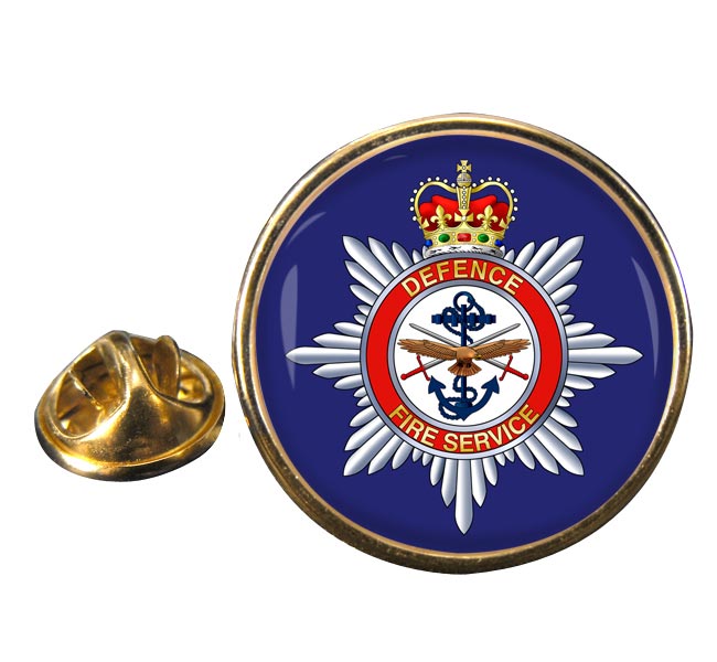 Defence Fire Service Round Pin Badge