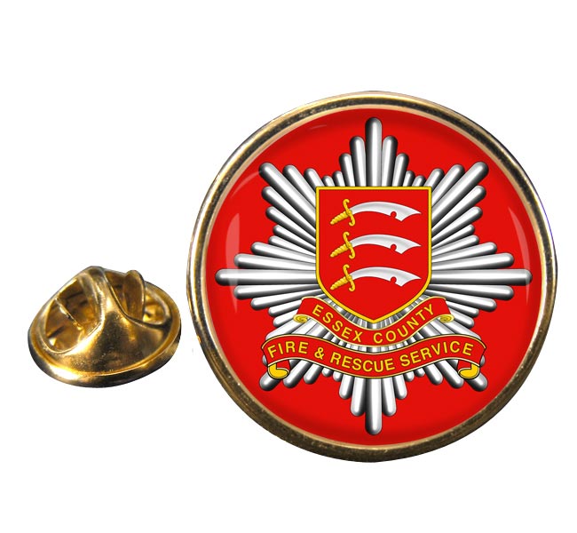 Essex Fire and Rescue Round Pin Badge