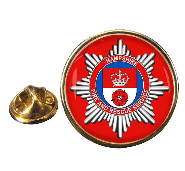 Hampshire Fire and Rescue Service Round Pin Badge