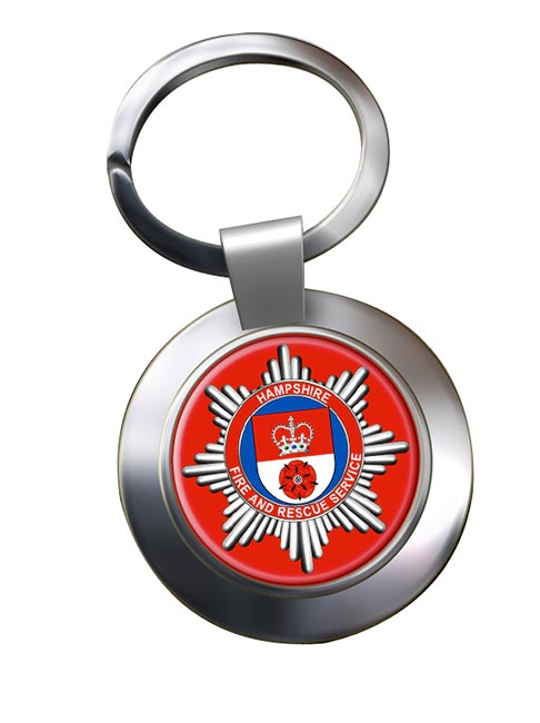 Hampshire Fire and Rescue Service Chrome Key Ring