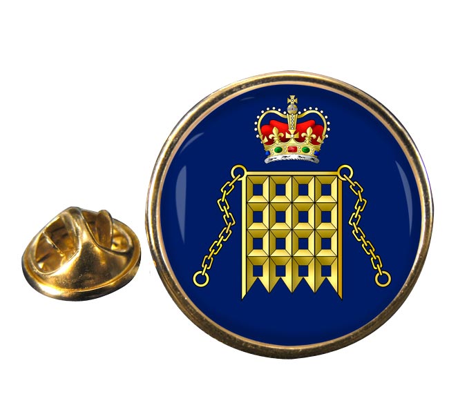 HM Customs Round Pin Badge