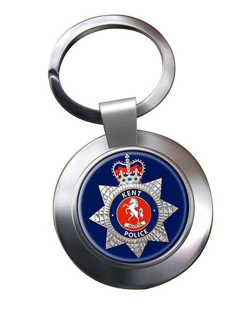 Kent Police Chrome Key Ring