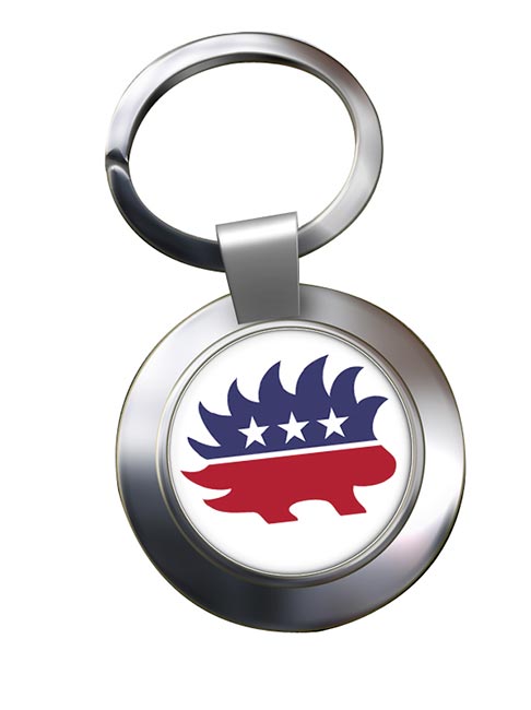 Libertarian Party Chrome Key Ring