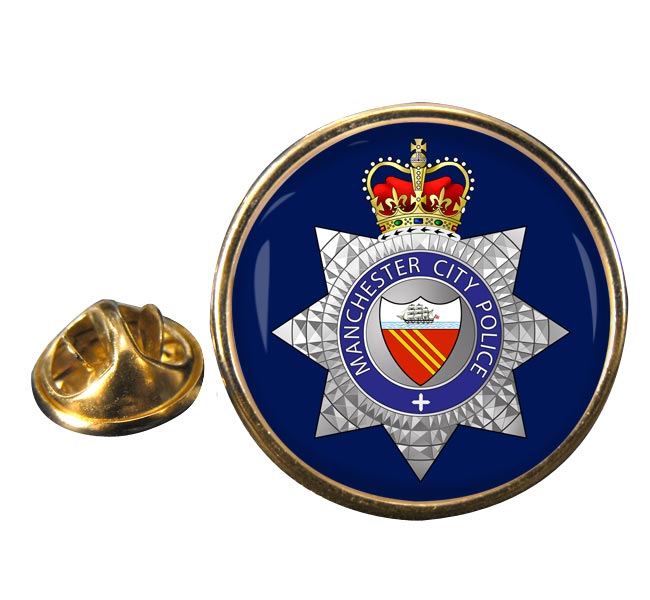 Manchester City Police Round Pin Badge