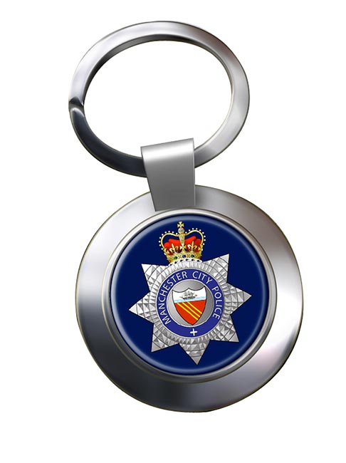 Manchester City Police Chrome Key Ring