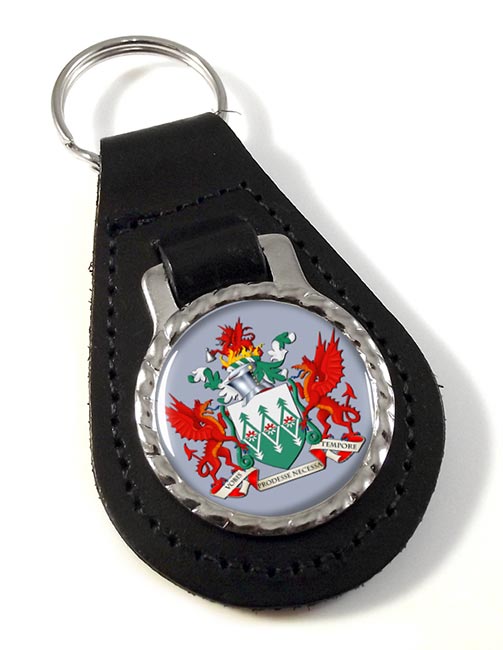 Mid and West Wales Fire Service Leather Key Fob