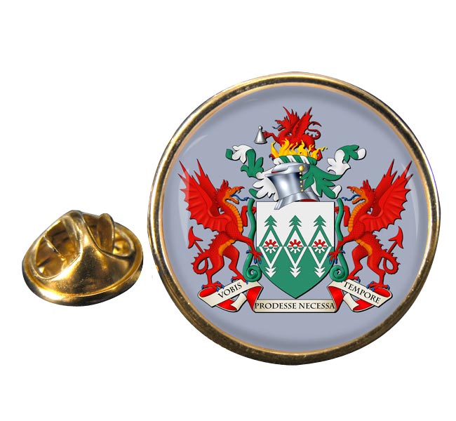 Mid and West Wales Fire Service Round Pin Badge