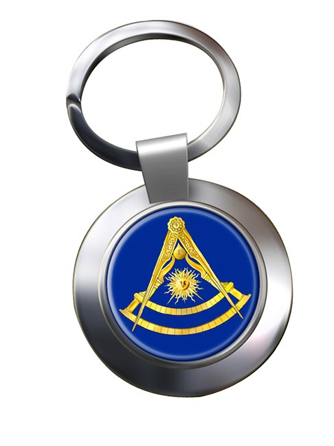 Masonic Lodge Past Master Chrome Key Ring