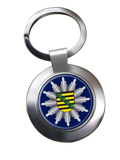 Polizei Sachsen Chrome Key Ring