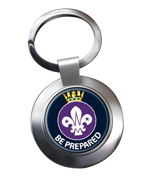 Sea Scouts Chrome Key Ring
