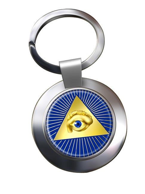 Eye of Providence (All Seeing Eye of God) Chrome Key Ring